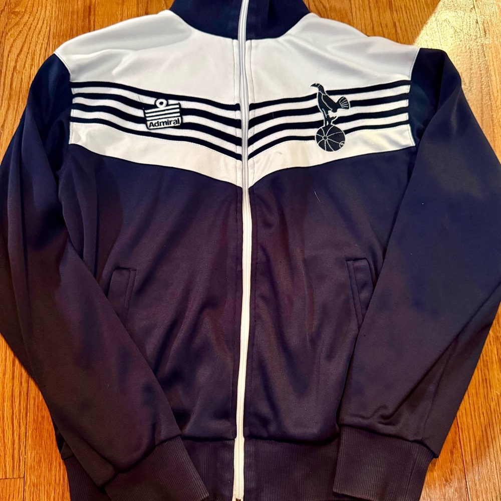 Admiral Men's Navy & White Full-Zip Track Performance Jacket